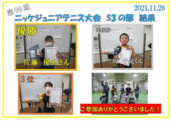 ジュニア結果S3